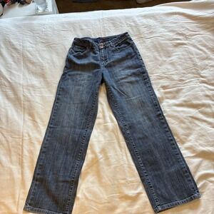 Heirloom Women's Jeans 12 Grey Blue Dark Vintage Straight Leg Y2K Vintage Grunge